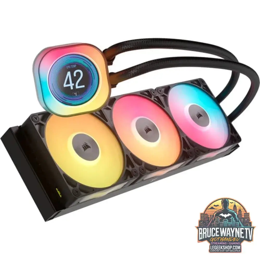 Corsair iCUE LINK TITAN 360 RX LCD RGB, Wasserkühlung schwarz - Corsair - vue 2