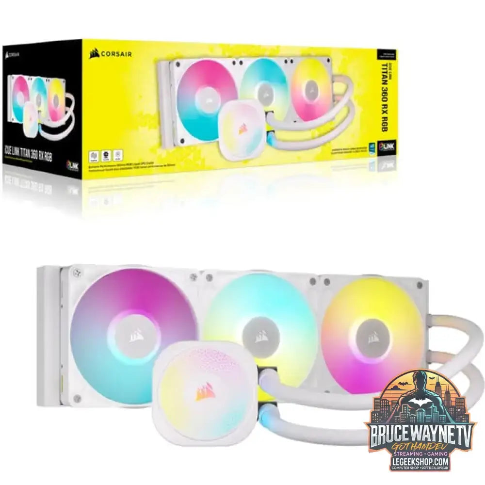 Corsair iCUE LINK TITAN 360 RX RGB, Wasserkühlung weiß - Corsair - vue 2