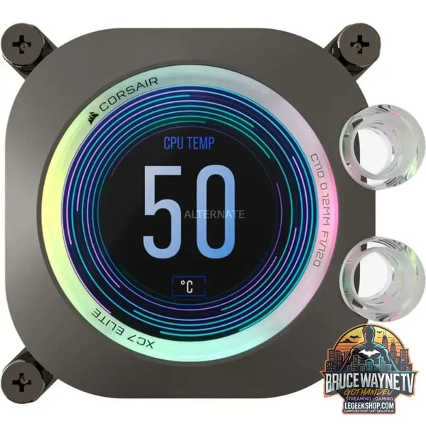 Corsair iCUE XC7 RGB ELITE LCD CPU-Wasserkühler, CPU-Kühler schwarz/grau - Corsair