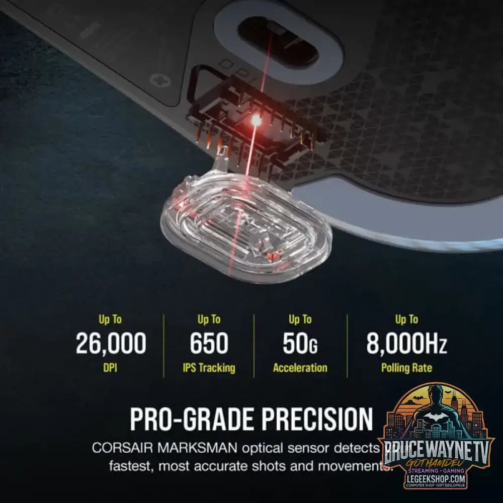 Corsair M75, souris gaming - vue 3