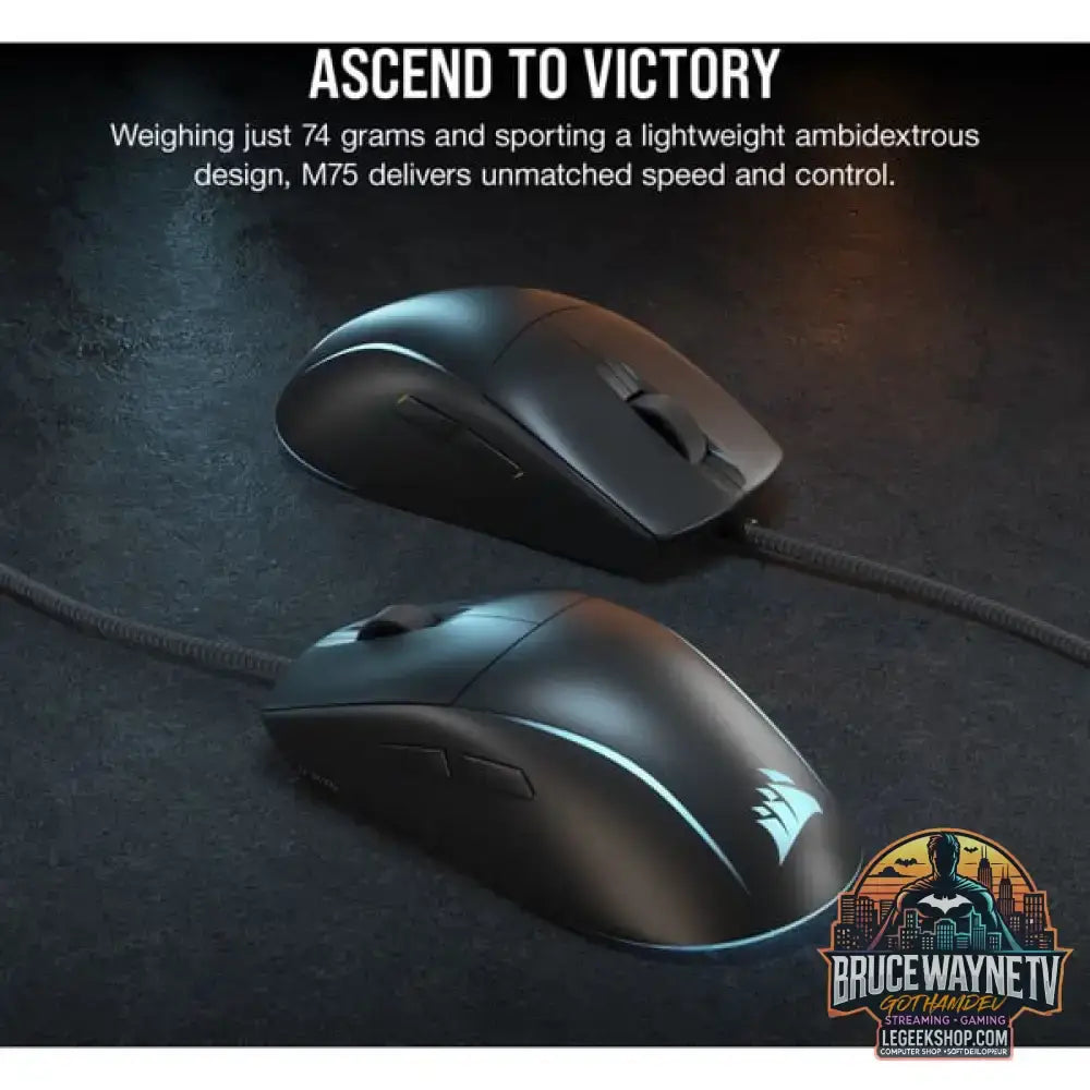 Corsair M75, souris gaming - vue 2
