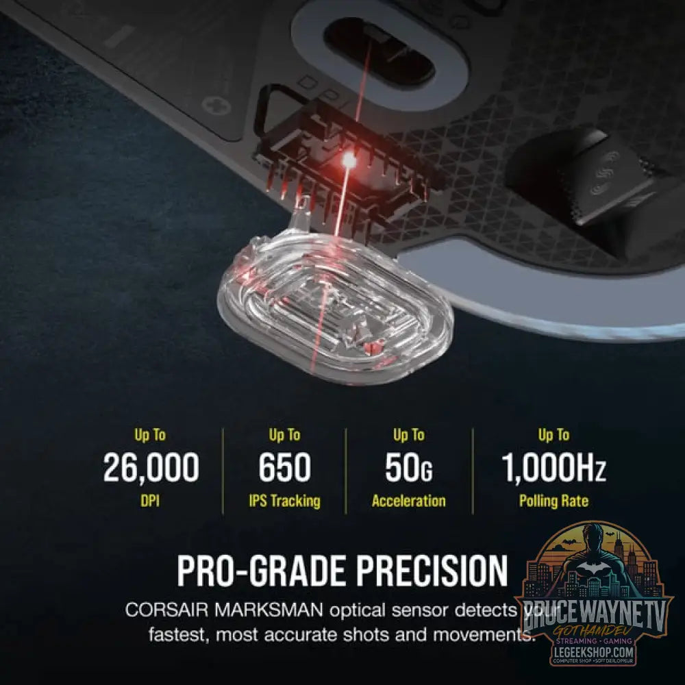 Corsair M75 WIRELESS, souris gaming - vue 7