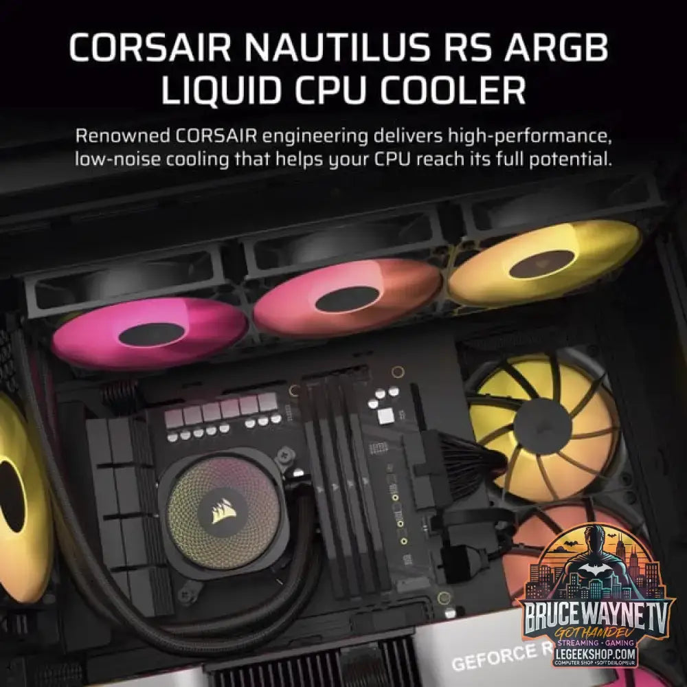 Corsair NAUTILUS 360 RS ARGB, Wasserkühlung schwarz - Corsair - vue 2