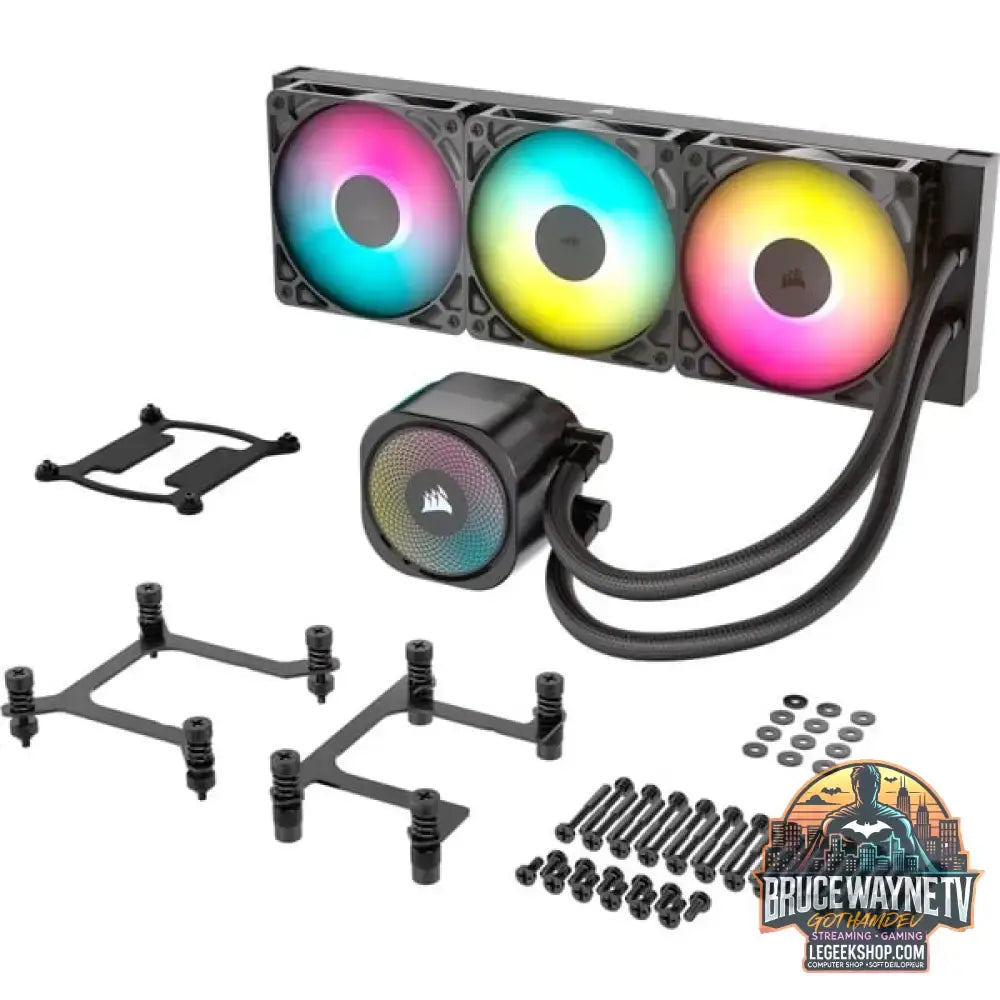Corsair NAUTILUS 360 RS ARGB, Wasserkühlung schwarz - Corsair - vue 24