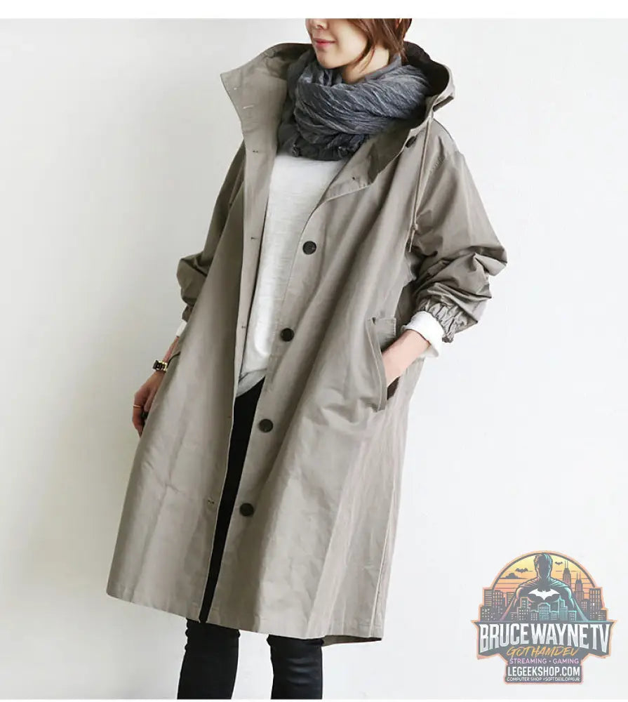 Coupe-Vent Femme Capuche Imperméable Randonnée Camping Outdoor - Grey / 2XL - Veste Femme