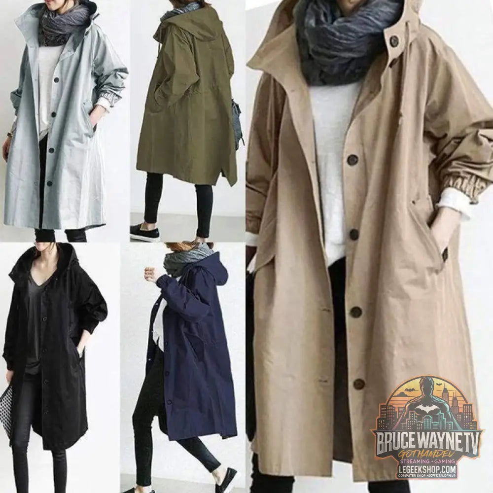 Coupe-Vent Femme Capuche Imperméable Randonnée Camping Outdoor - Veste Femme