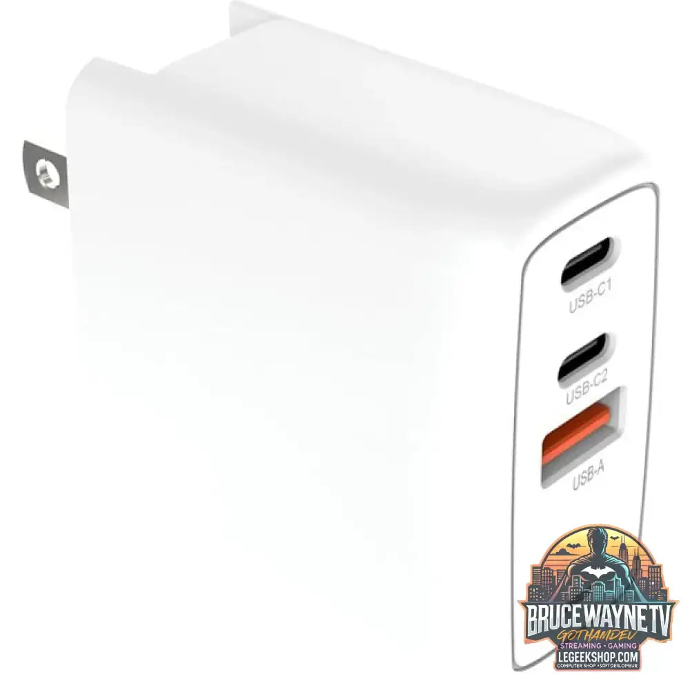 Creative 67W GaN Charger, Ladegerät weiß, 1x USB-A, 2x USB-C PD, Charge 3.0 - Creative - vue 2