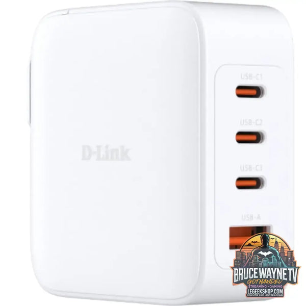 D-Link 100W GaN Ladegerät DCP-101/E, PD 3.0, QC 4.0 weiß, 1x USB-A, 3x USB-C - D-Link