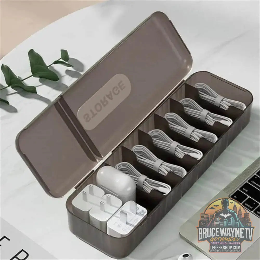 🔌 Boîte de Rangement Câbles & Prises – Design Nordique | Organisateur de Bureau et Maison - Legeekshop