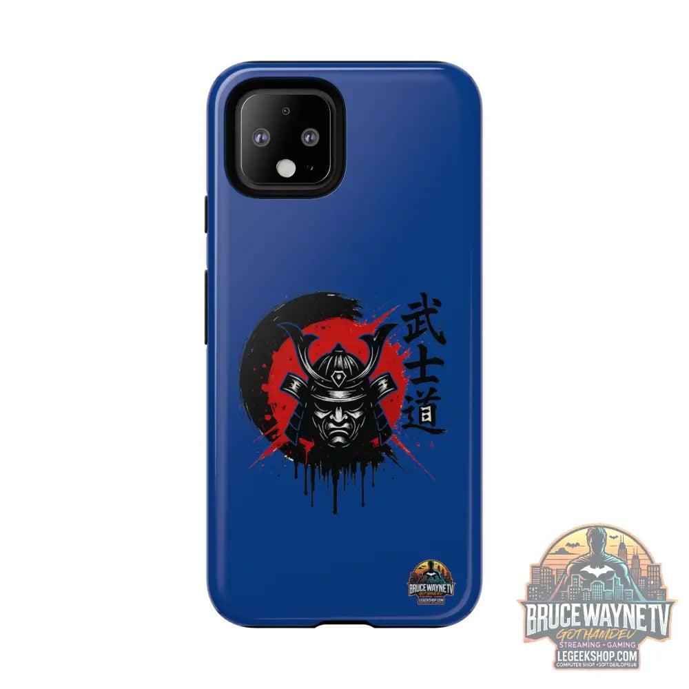 📱 samurai phone case Bleue foncé – coque renforcée Pixel & Galaxy 📱 - Phone Case