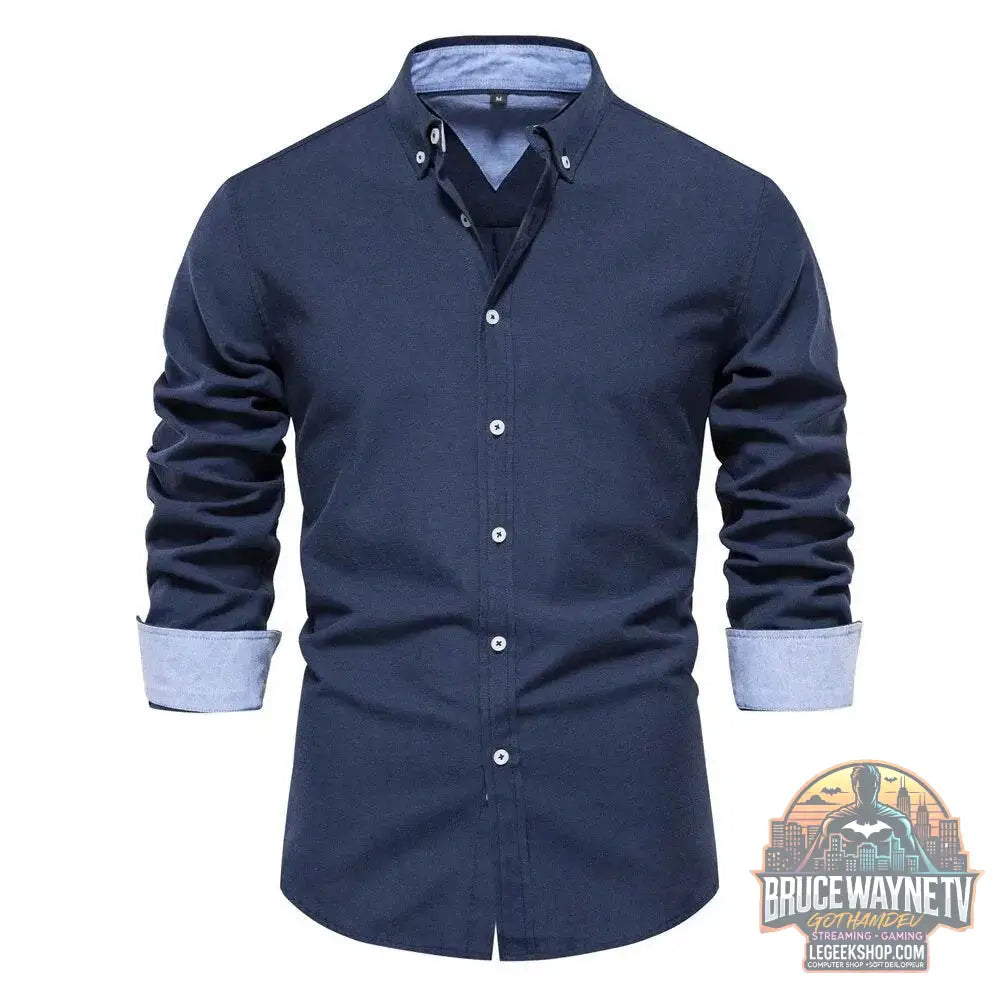 👔 Chemise Homme AIOPESON – Élégance Oxford Printemps-Automne - Legeekshop