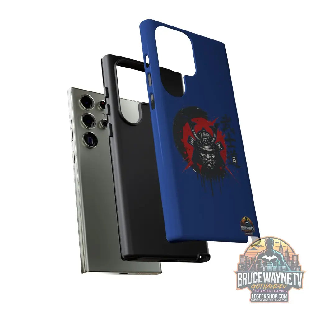 📱 samurai phone case Bleue foncé – coque renforcée Pixel & Galaxy 📱 - Phone Case