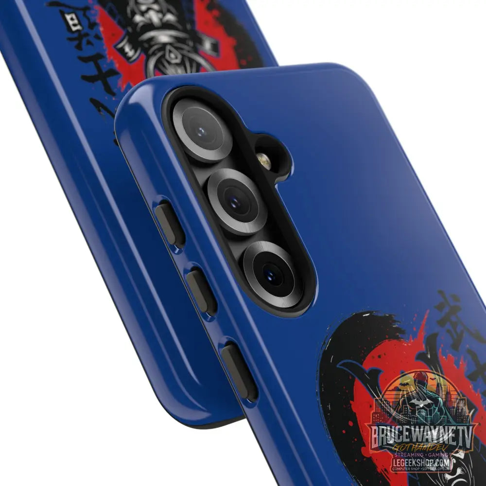 📱 samurai phone case Bleue foncé – coque renforcée Pixel & Galaxy 📱 - Phone Case
