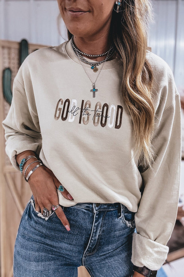 Sweat femme brodé, col rond-P2015