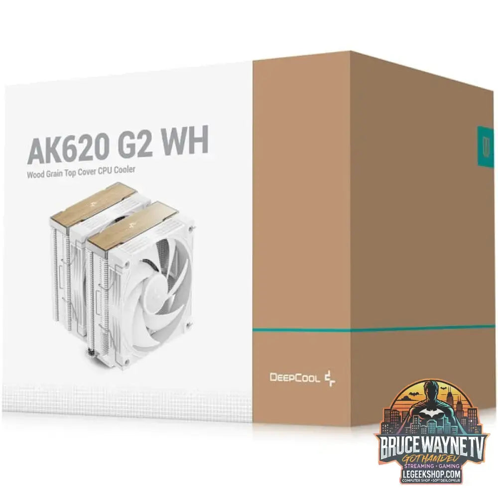 DeepCool AK620 G2 WH, CPU-Kühler weiß/holz, 120 mm - DeepCool - vue 9
