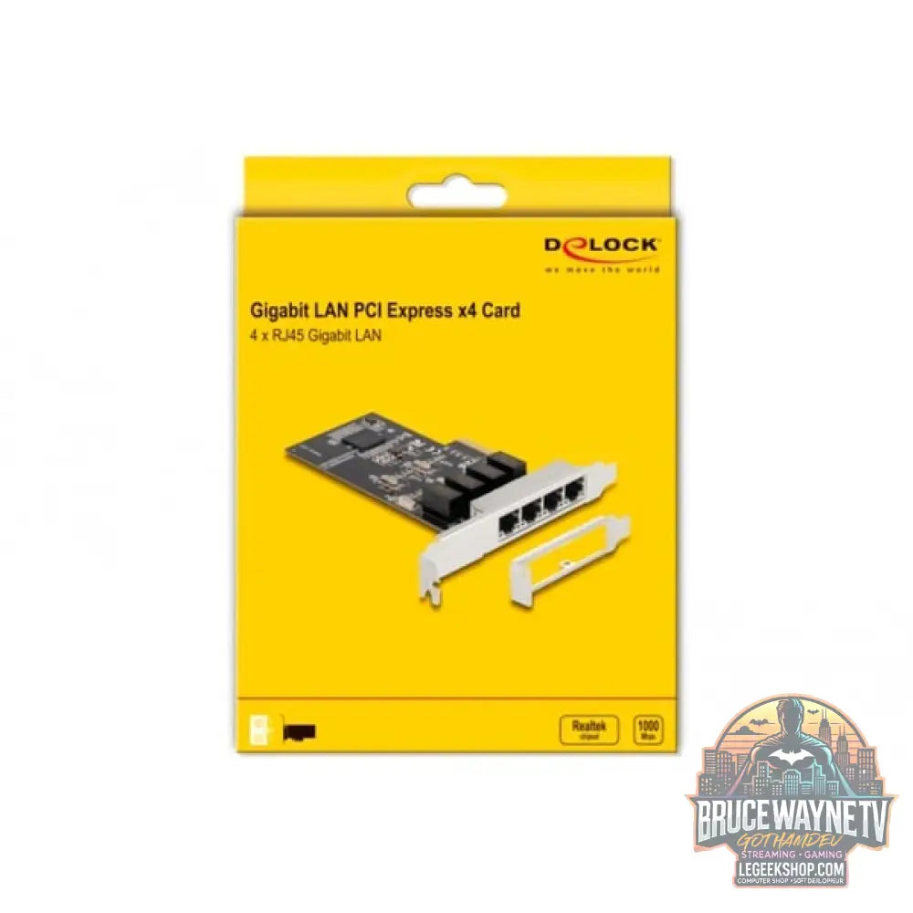DeLOCK PCIe x4 auf 4 x RJ45 Gbit, adaptateur réseau - DeLOCK - vue 5