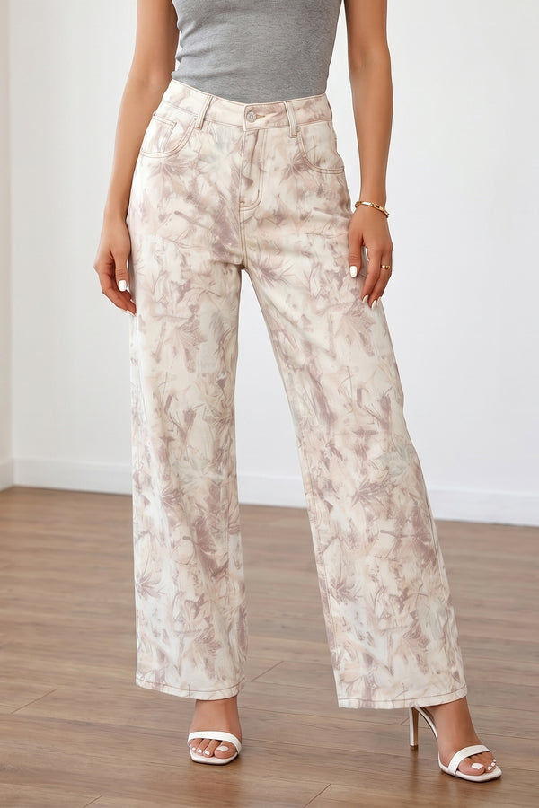 Jean camouflage, jambe large — kaki