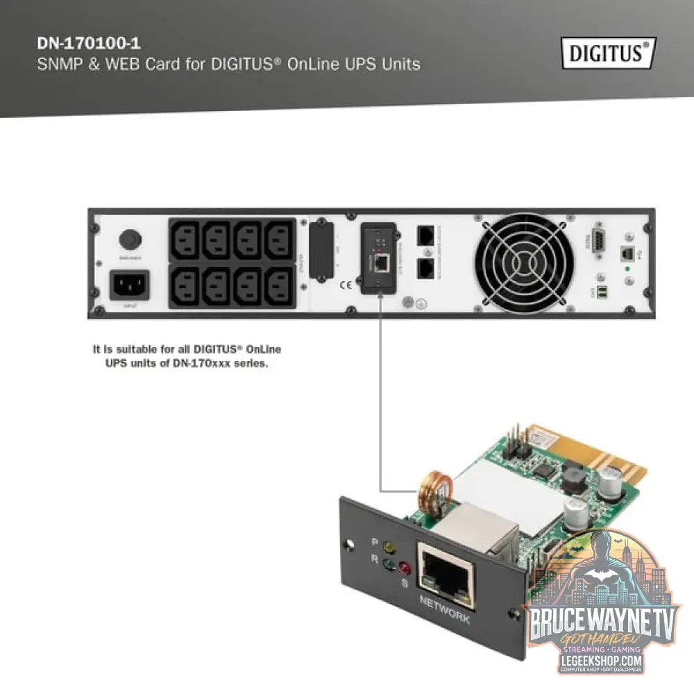 Digitus SNMP & WEB Karte pour OnLine USV-Anlagen, carte d'interface - Digitus - vue 6