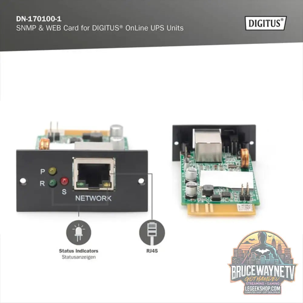 Digitus SNMP & WEB Karte pour OnLine USV-Anlagen, carte d'interface - Digitus - vue 5