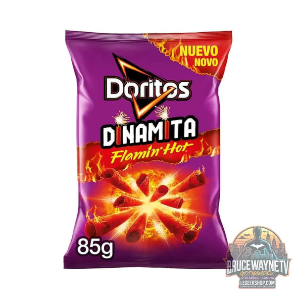 Doritos Dinamita Flamin’ Hot torsades de tortillas épicées de 85 g (Paquet de 20) - Snacks & boissons importés