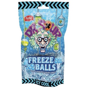 Dr Sour Freeze Balls Stand Up Bag 75 Gr x 12