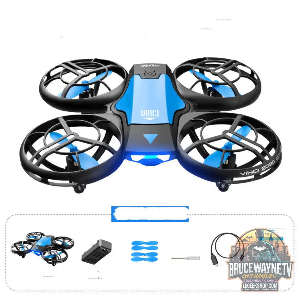Drone RC Mini V8 Caméra HD WiFi FPV Contrôle Gestuel - Blue / A / Three modes - Drone RC