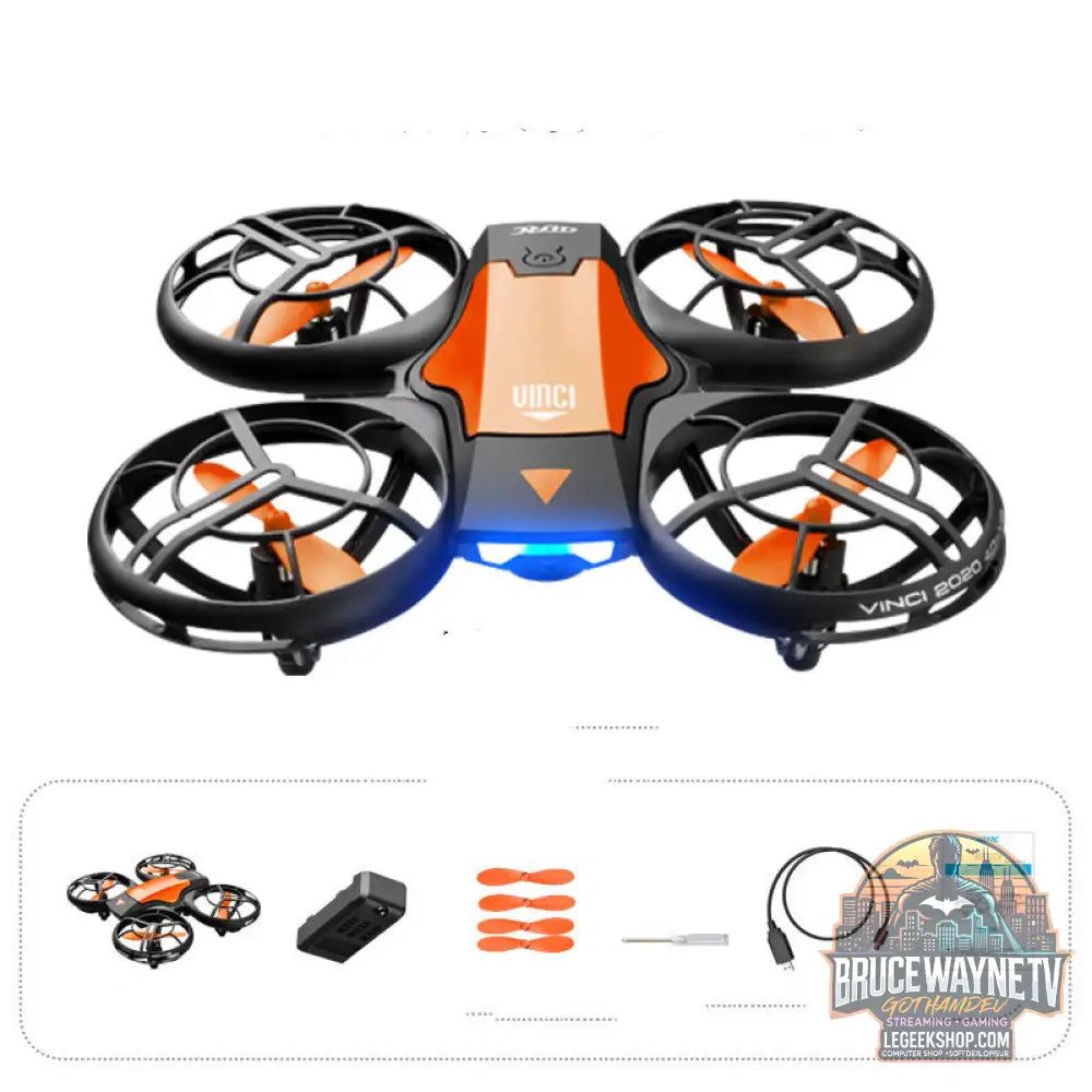 Drone RC Mini V8 Caméra HD WiFi FPV Contrôle Gestuel - Orange / A / Three modes - Drone RC