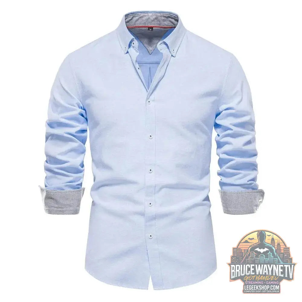 👔 Chemise Homme AIOPESON – Élégance Oxford Printemps-Automne - Legeekshop