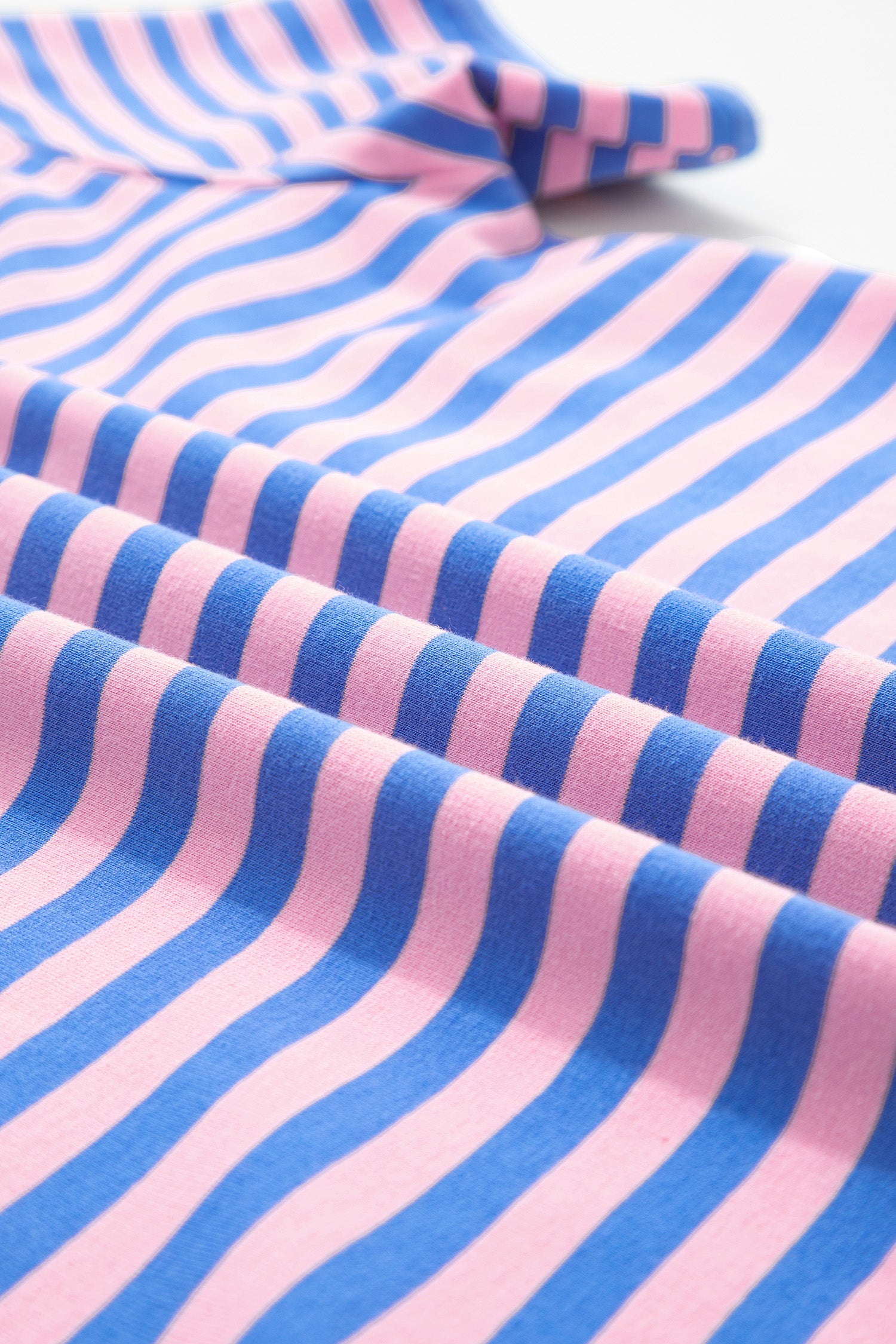 Pink Stripe Relaxed Short Sleeve Top Elastic Waist Drawstring Skort 2pcs Set