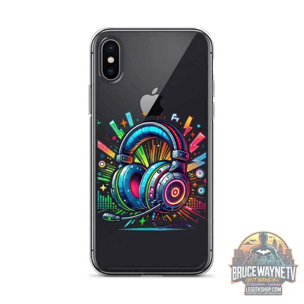 Coque iPhone® Design Gamer Casque Coloré - Legeekshop - Legeekshop