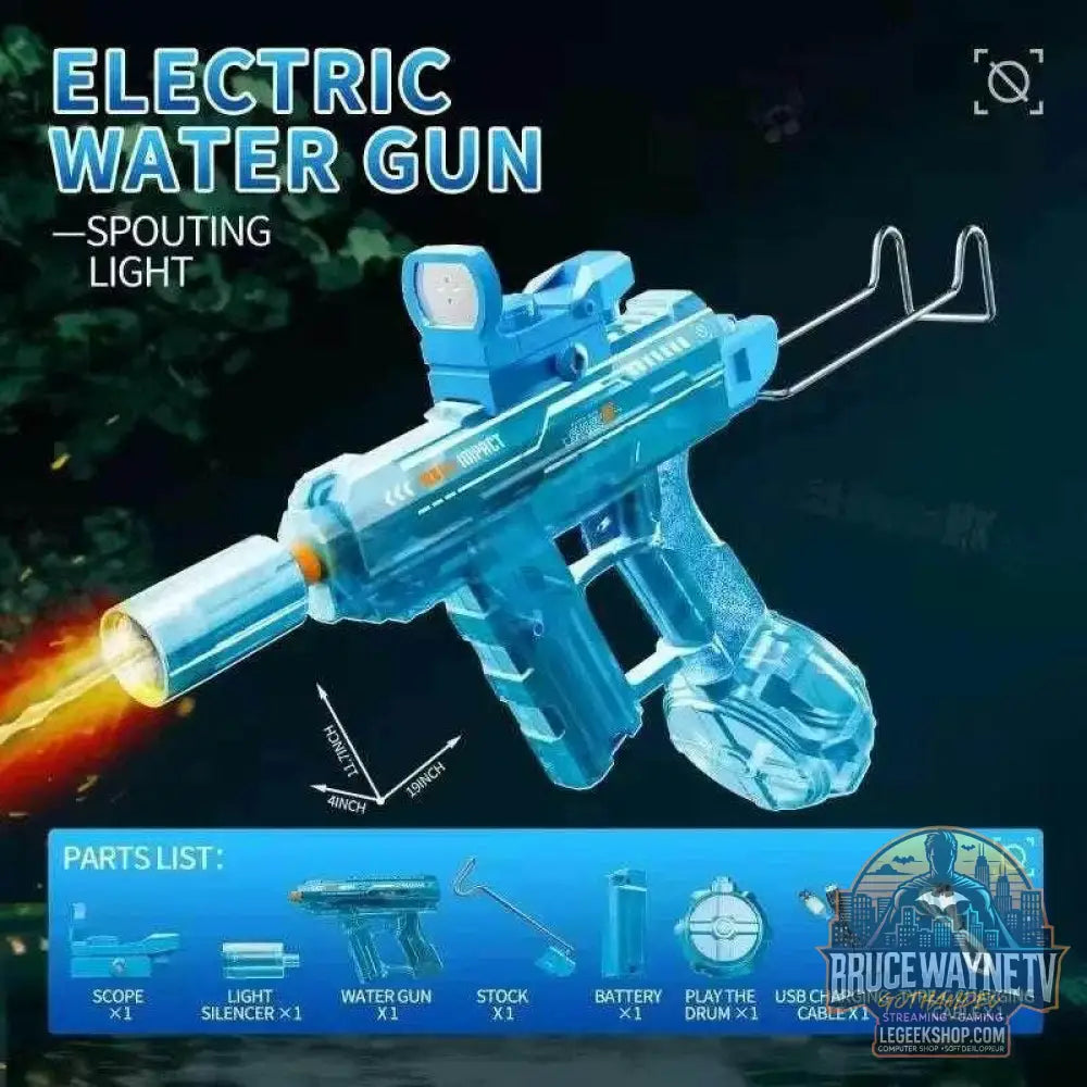 🔫 Pistolet à eau électrique haute pression – Rafales automatiques & LED - Legeekshop