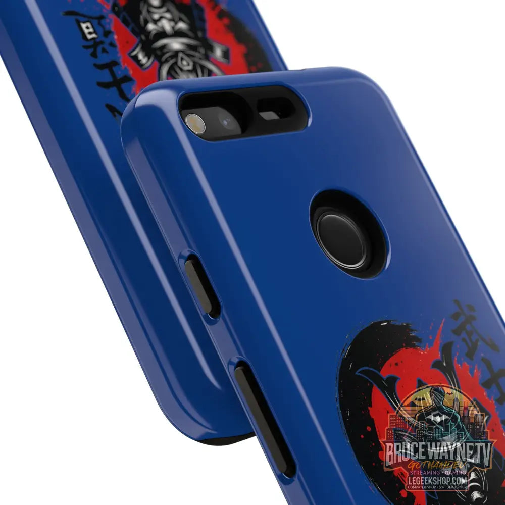 📱 samurai phone case Bleue foncé – coque renforcée Pixel & Galaxy 📱 - Phone Case