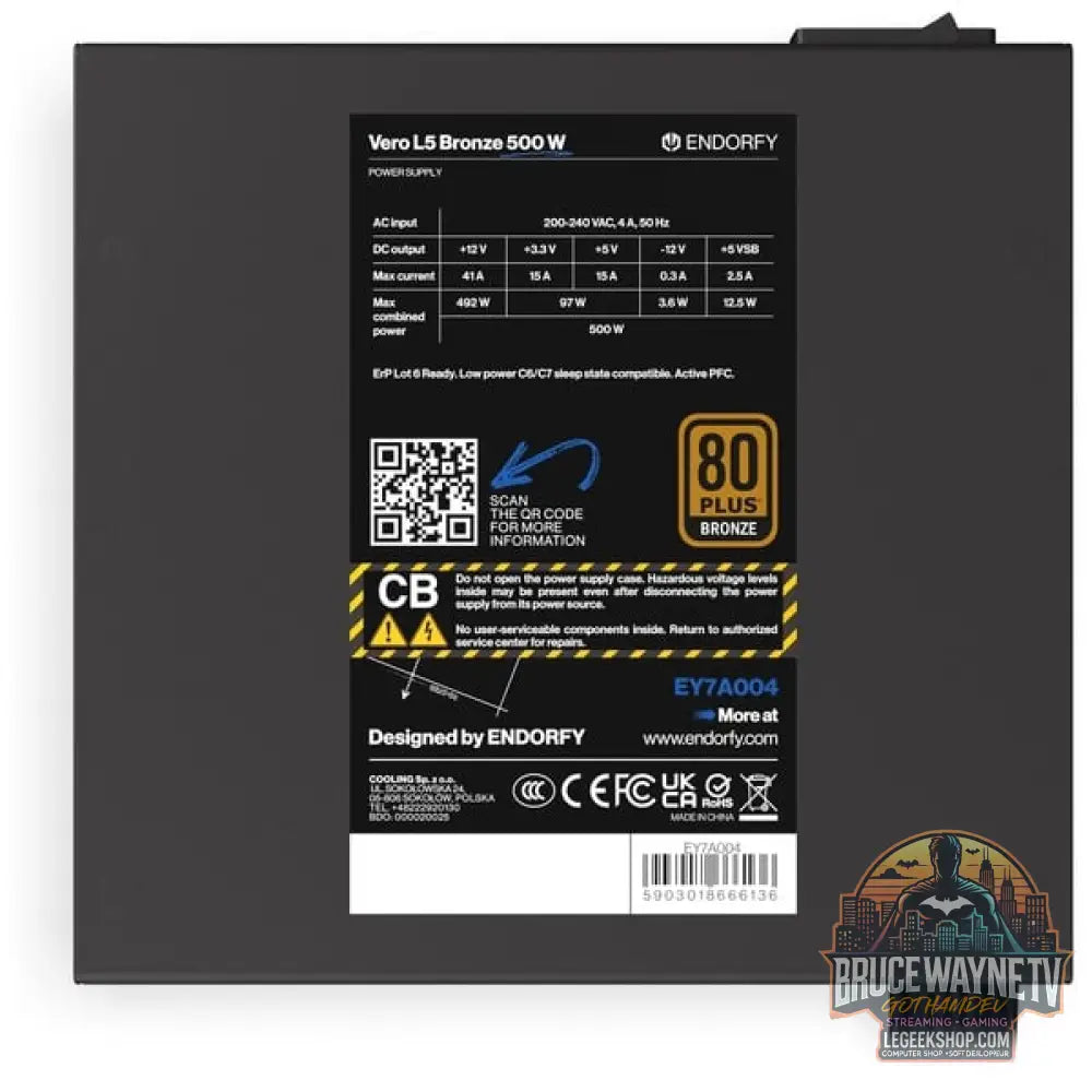 ENDORFY Vero L5 Bronze 500W, alimentation PC - ENDORFY - vue 8