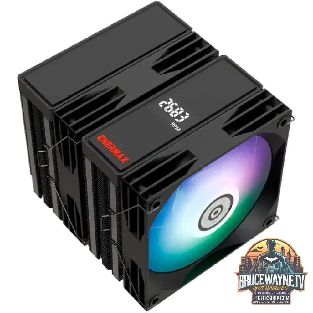 Enermax ETS-TD60 Digital ARGB, CPU-Kühler schwarz/weiß, 120 mm - Enermax - vue 3