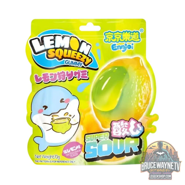 Ennjoi Salted Lemon Squeezy Gummy bonbons gélifiés au goût de citron salé de 70 g (Pack de 36) - Snacks & boissons
