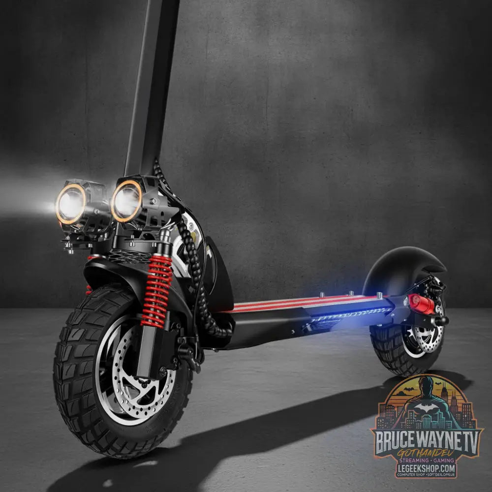 Scooter électrique LeGeekShop pliable pour adultes, moteur 800W, batterie 48V15Ah. Parfait pour la banlieue.