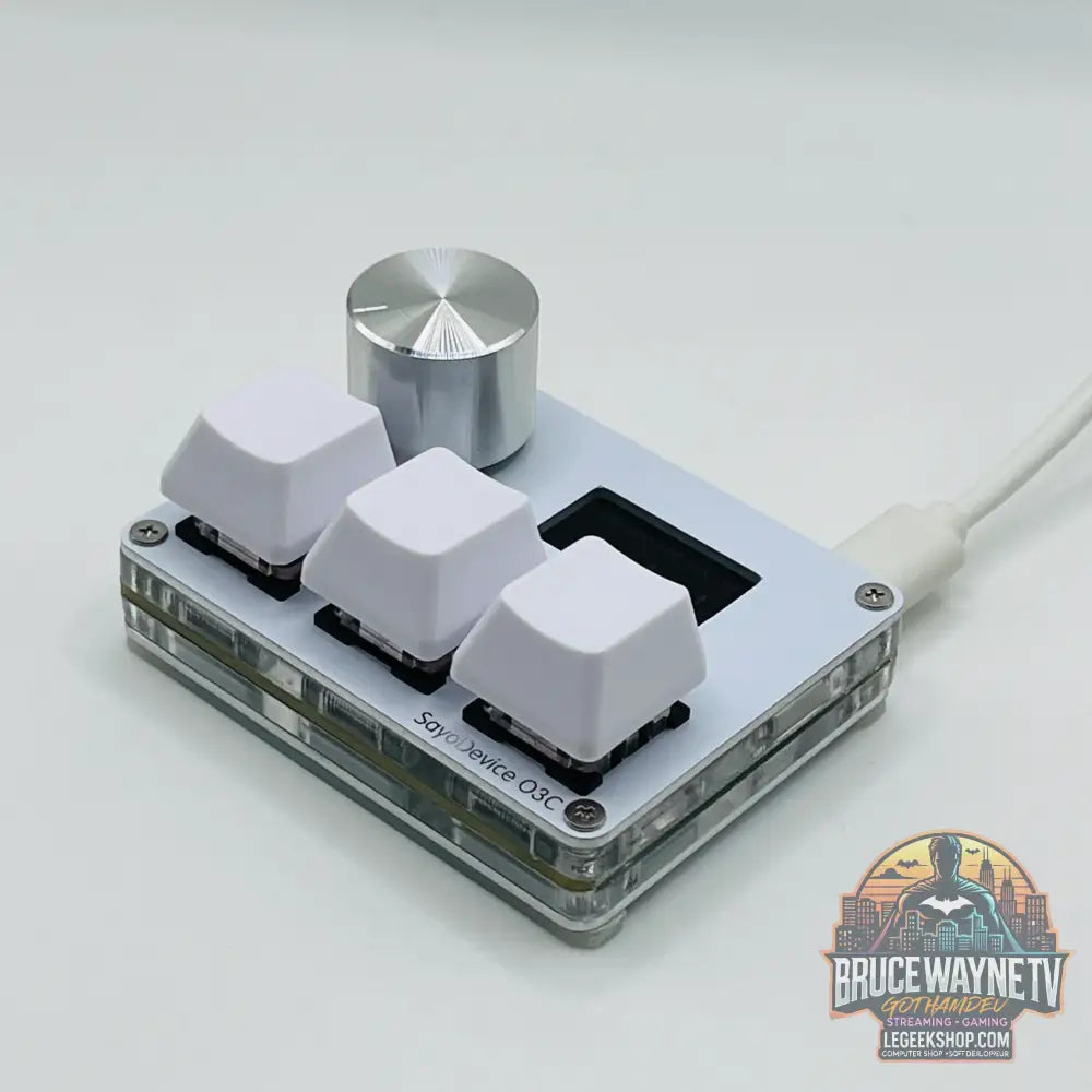 🎮 Mini Clavier Mécanique SayoDevice – Switchs Magnétiques Roses | Écran IPS & Ultra-Réactivité - Legeekshop