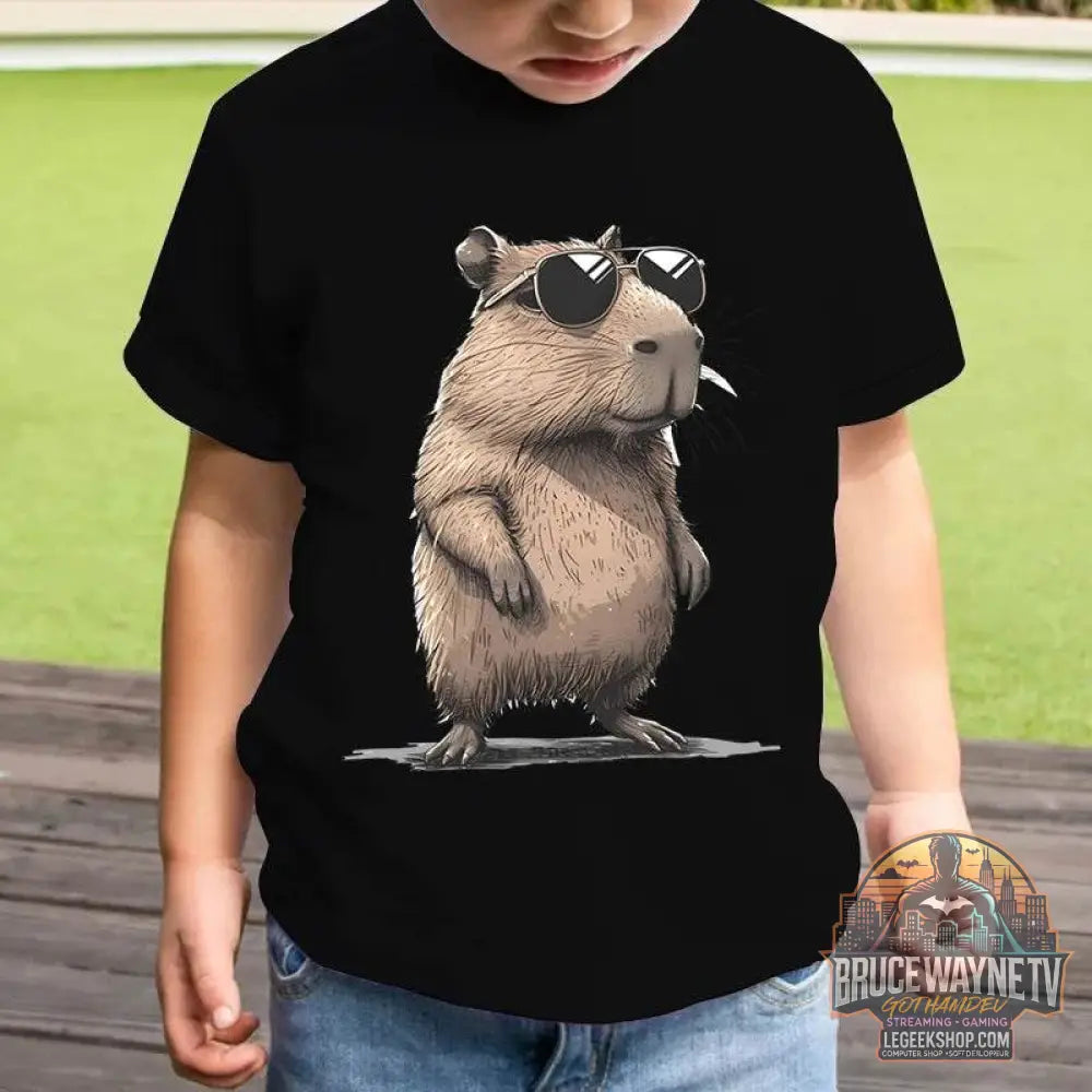 T-shirt Enfant Capybara 3D – Style Décontracté Été - Legeekshop