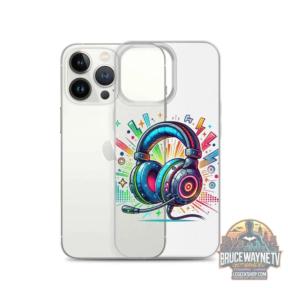 Coque iPhone® Design Gamer Casque Coloré - Legeekshop - Legeekshop