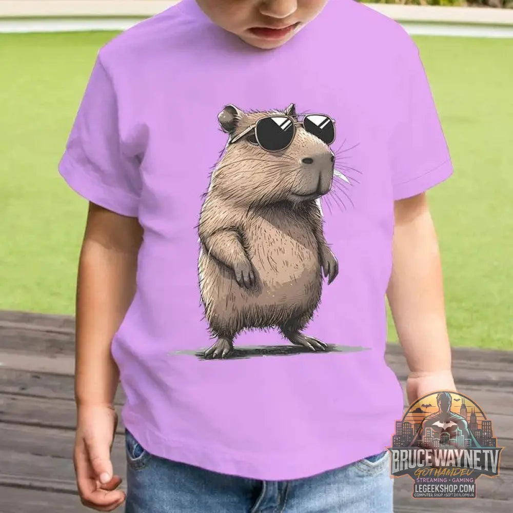 T-shirt Enfant Capybara 3D – Style Décontracté Été - Legeekshop