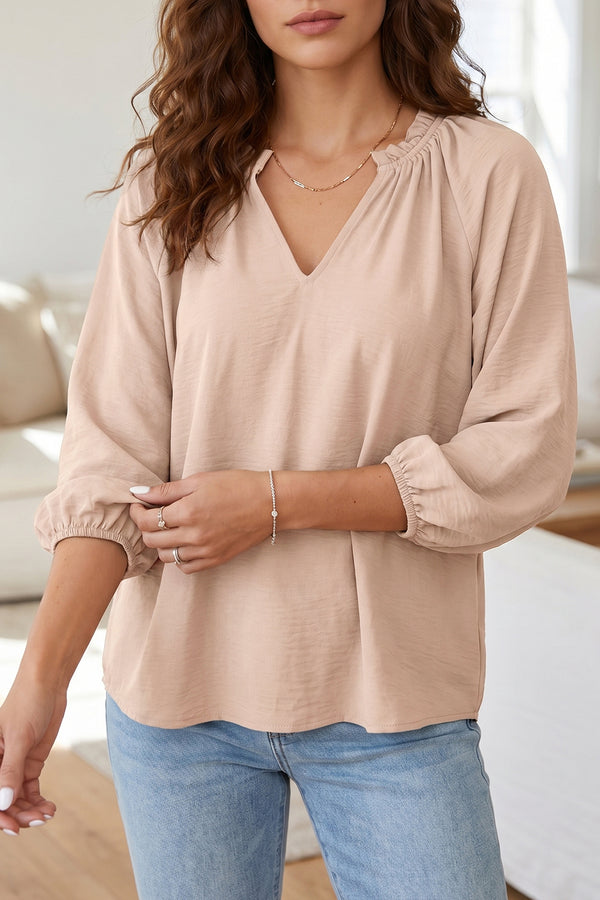 Blouse femme col V