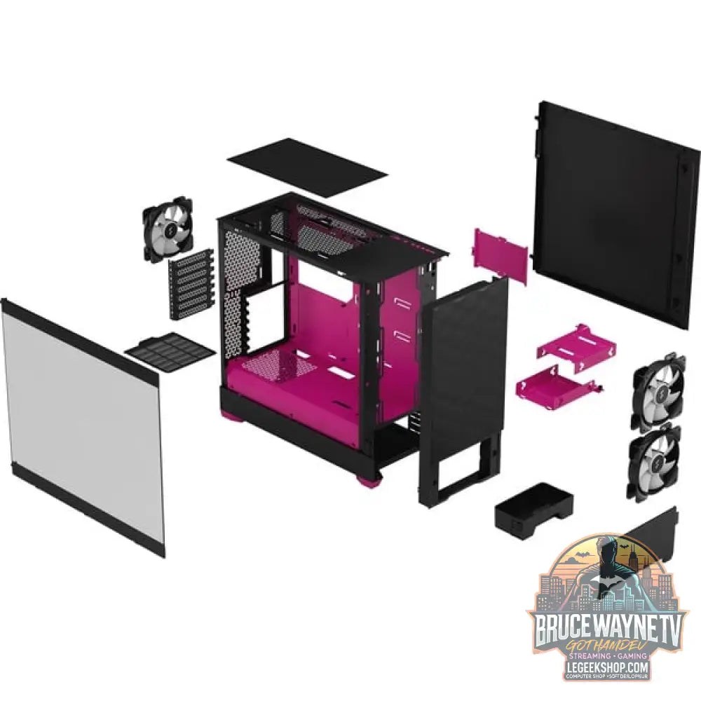Fractal Design Pop Air RGB Magenta Core TG Clear Tint, Tower-Gehäuse - Fractal Design - vue 12