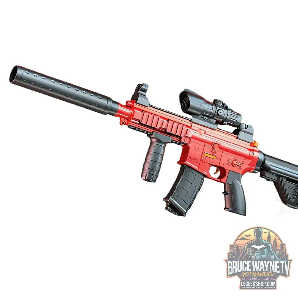 Fusil d’assaut manuel M416 à tir unique pistolet jouet à balles souples cadeau de Noël 2025 pour adultes - Black-Red