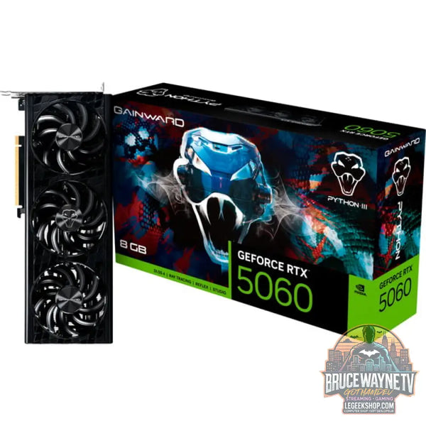 Gainward GeForce RTX 5060 Python III 8GB, carte graphique DLSS 4, 3x DisplayPort, 1x HDMI 2.1 - Gainward