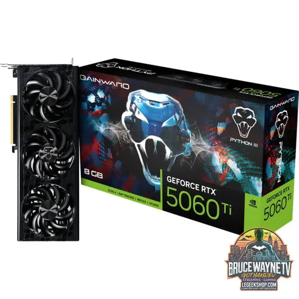 Gainward GeForce RTX 5060 Ti Python III 8GB, carte graphique DLSS 4, 3x DisplayPort, 1x HDMI 2.1 - Gainward