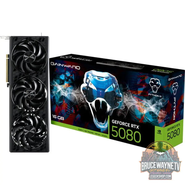 Gainward GeForce RTX 5080 Python III, carte graphique DLSS 4, 3x DisplayPort, 1x HDMI 2.1 - Gainward