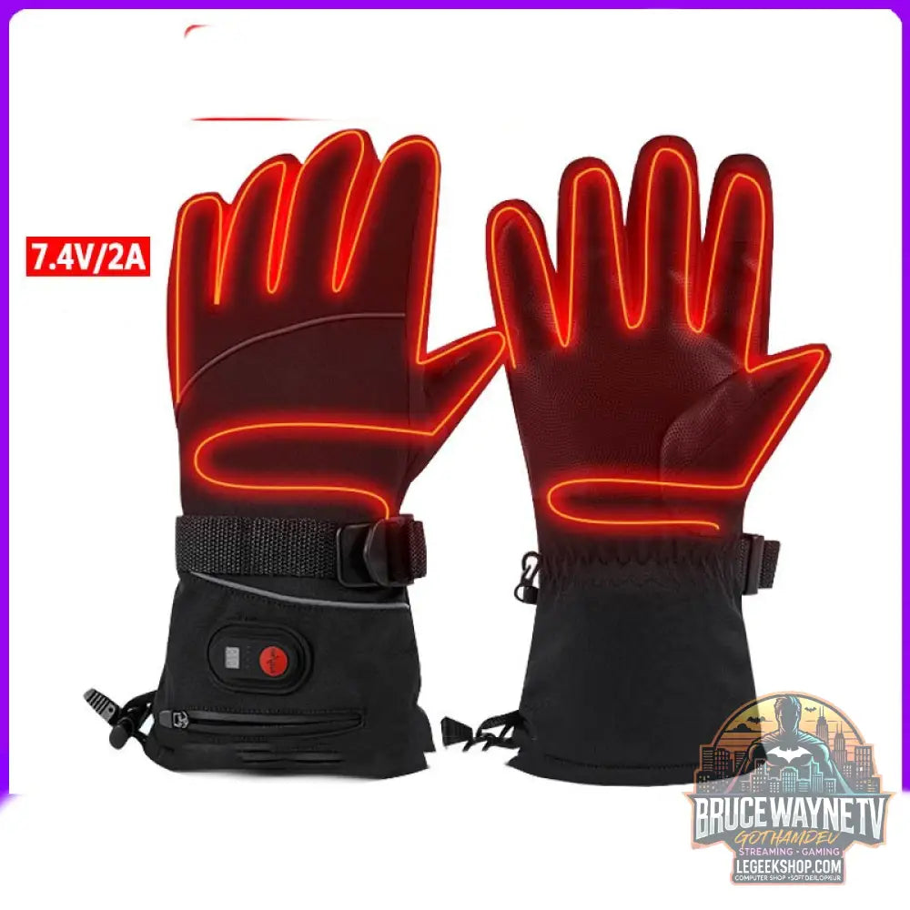 Gants Chauffants Outdoor Ski Vélo Batterie 7.4V - Single Gloves / Average Size - Gants Chauffants