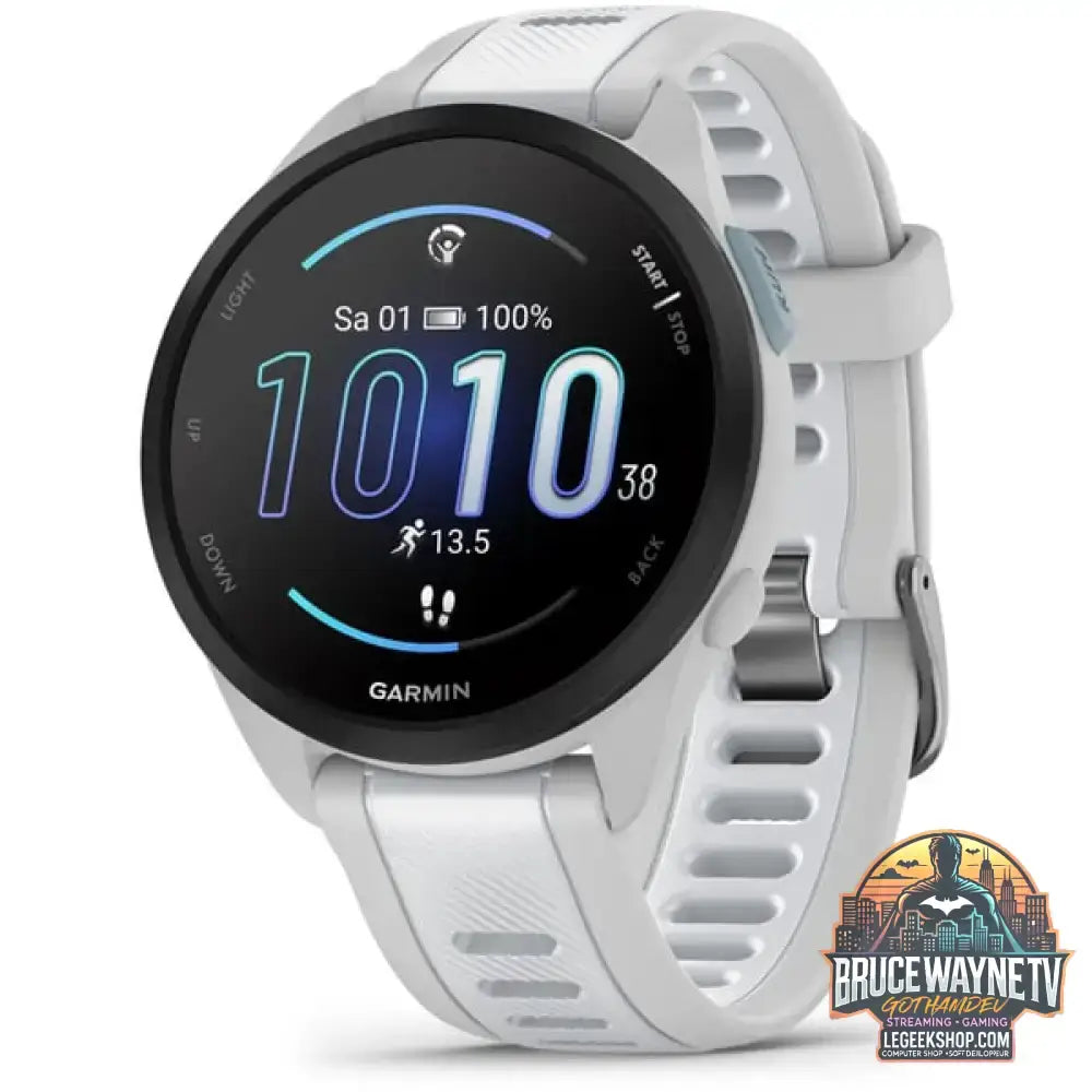 Garmin Forerunner 165, Smartwatch weiß/hellgrau, 43 mm, Silikon-Armband - Garmin - vue 3