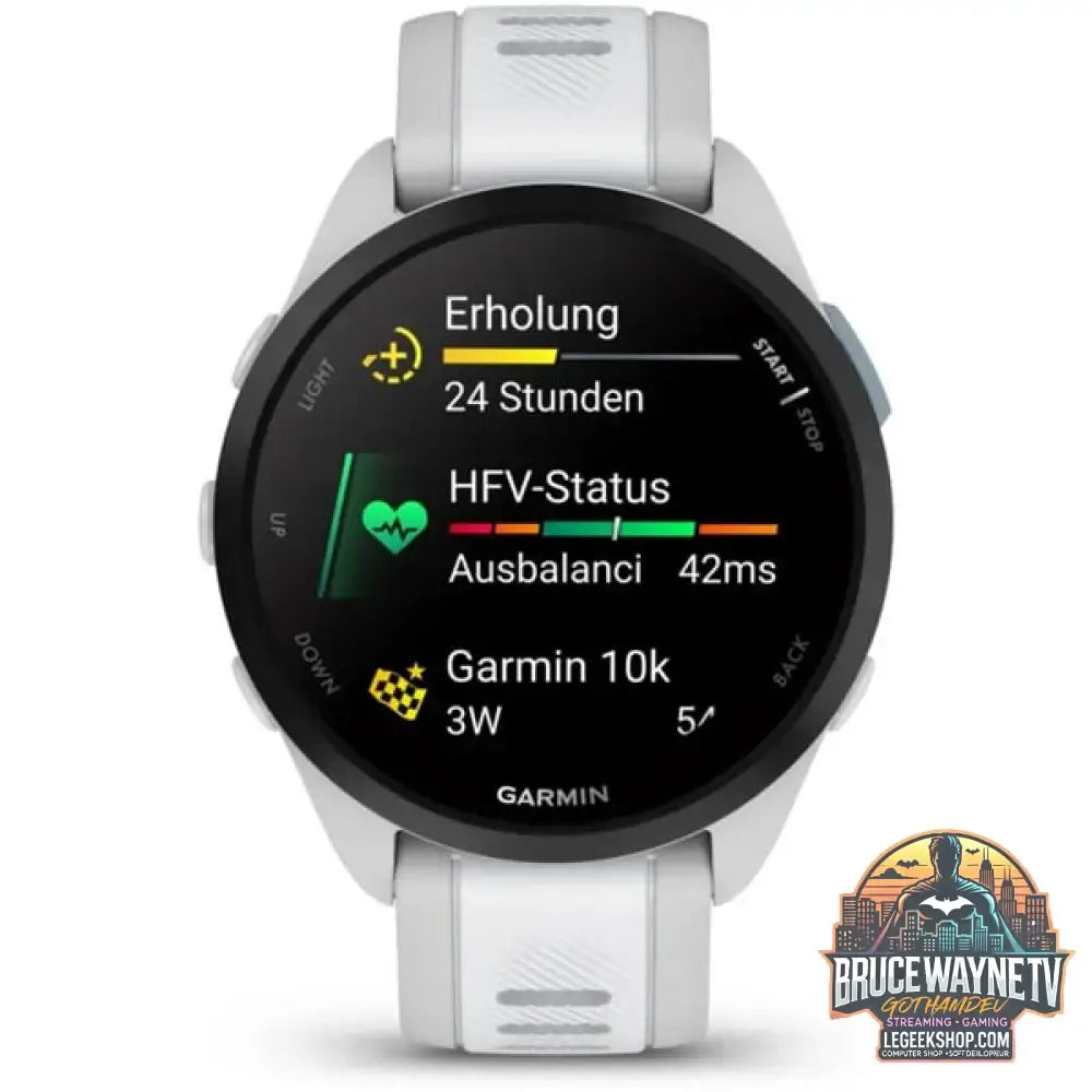 Garmin Forerunner 165, Smartwatch weiß/hellgrau, 43 mm, Silikon-Armband - Garmin - vue 2