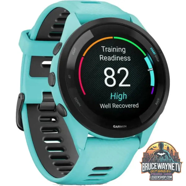 Garmin Forerunner 265, Smartwatch türkis/schwarz, 46 mm, Silikon-Armband - Garmin